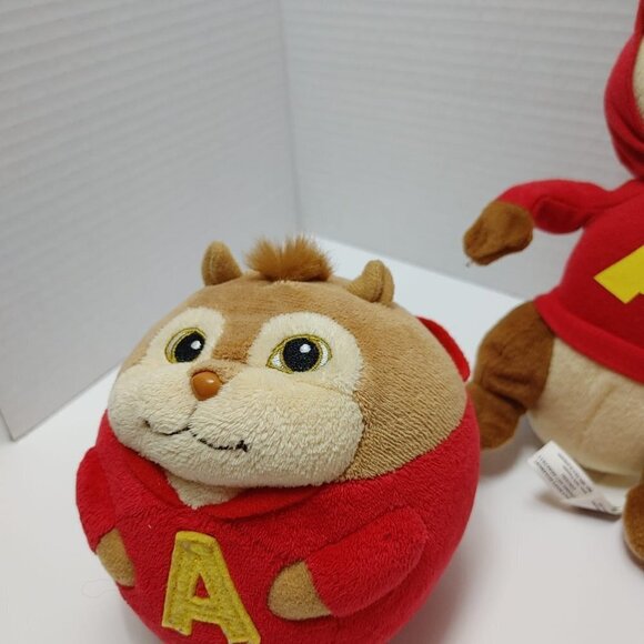 Ty Beanie Baby Ballz Alvin And The Chipmunks Toy The Squeakquel Movie Stuffed 5" - Picture 3 of 7